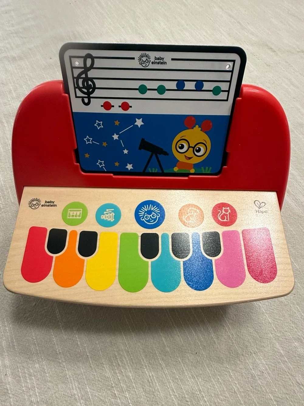 Baby Einstein Kids Piano Toy - Red Multi-Color Play Keyboard